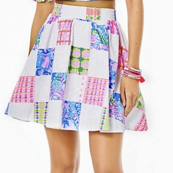 Lilly Pulitzer Dresses & Skirts - NWT Lilly Pulitzer Dani Patch Me If You Can Floral Skirt Size S